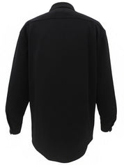 ウールロゴボタンジャケット #XL ブラック