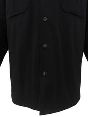 ウールロゴボタンジャケット #XL ブラック