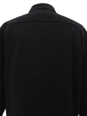 ウールロゴボタンジャケット #XL ブラック