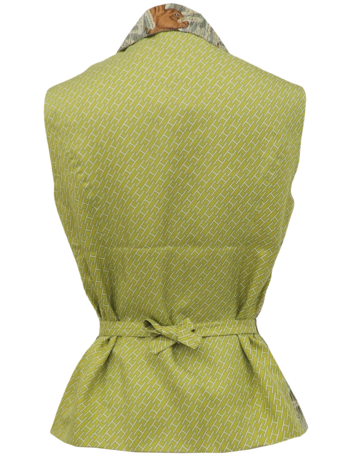 Silk Rabbit Multi-Motif Vest #36 Green