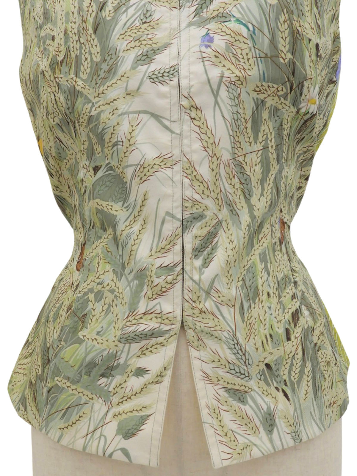 Silk Rabbit Multi-Motif Vest #36 Green