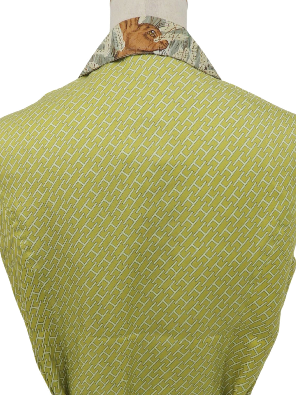 Silk Rabbit Multi-Motif Vest #36 Green