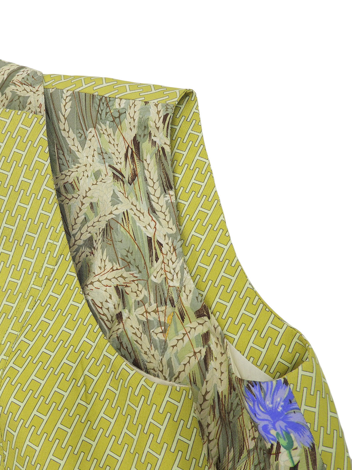 Silk Rabbit Multi-Motif Vest #36 Green