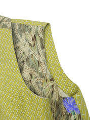 Silk Rabbit Multi-Motif Vest #36 Green