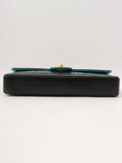 2000年頃製 CCターンロックチョコバーチェーンバッグ ブラック/ブルー