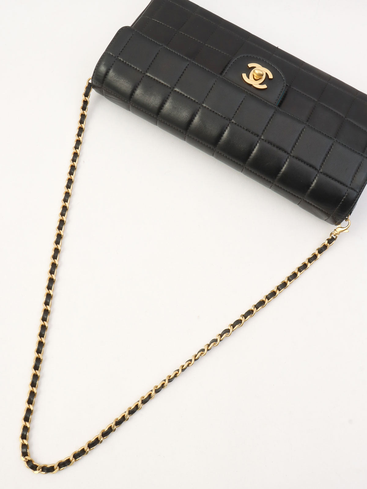 2000年頃製 CCターンロックチョコバーチェーンバッグ ブラック/ブルー