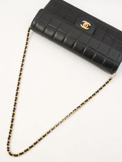 2000年頃製 CCターンロックチョコバーチェーンバッグ ブラック/ブルー