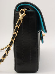 2000年頃製 CCターンロックチョコバーチェーンバッグ ブラック/ブルー