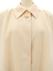 Logo Button Jacket #M Beige