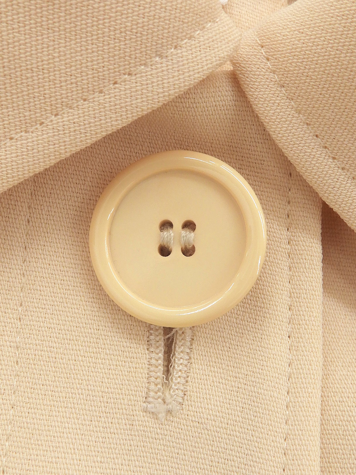 Logo Button Jacket #M Beige