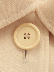 Logo Button Jacket #M Beige