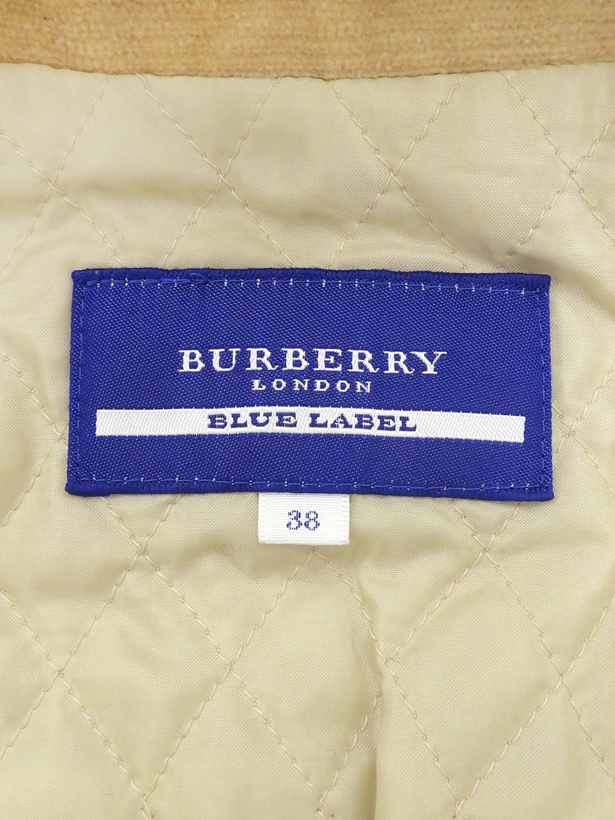 Corduroy Faux Fur Jacket #38 Beige