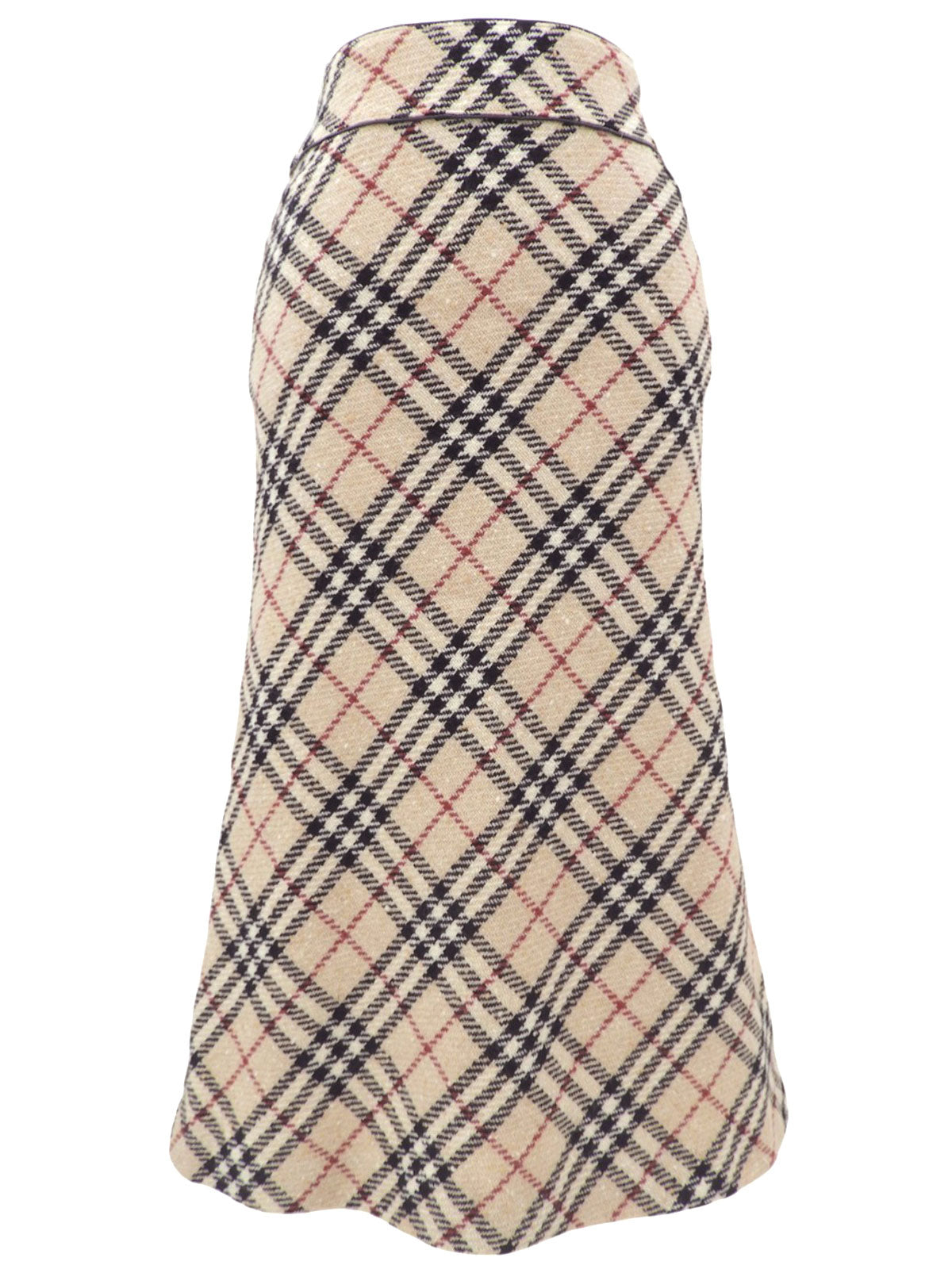 Nova Check Pattern Skirt #40 Beige