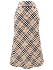 Nova Check Pattern Skirt #40 Beige