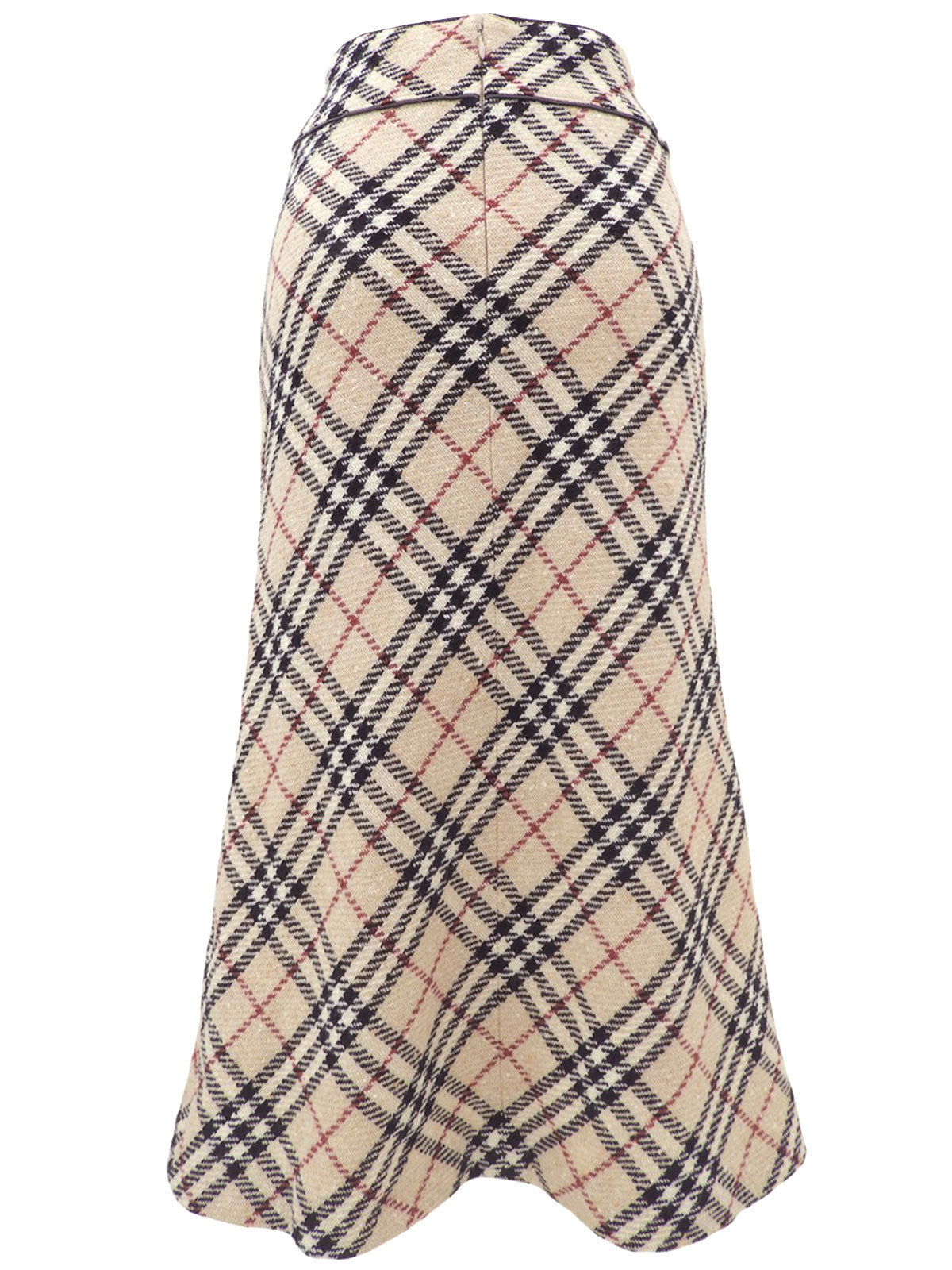 Nova Check Pattern Skirt #40 Beige