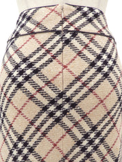 Nova Check Pattern Skirt #40 Beige