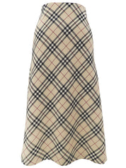 ノバチェックパターンフレアスカート #40 ベージュ