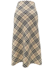 ノバチェックパターンフレアスカート #40 ベージュ