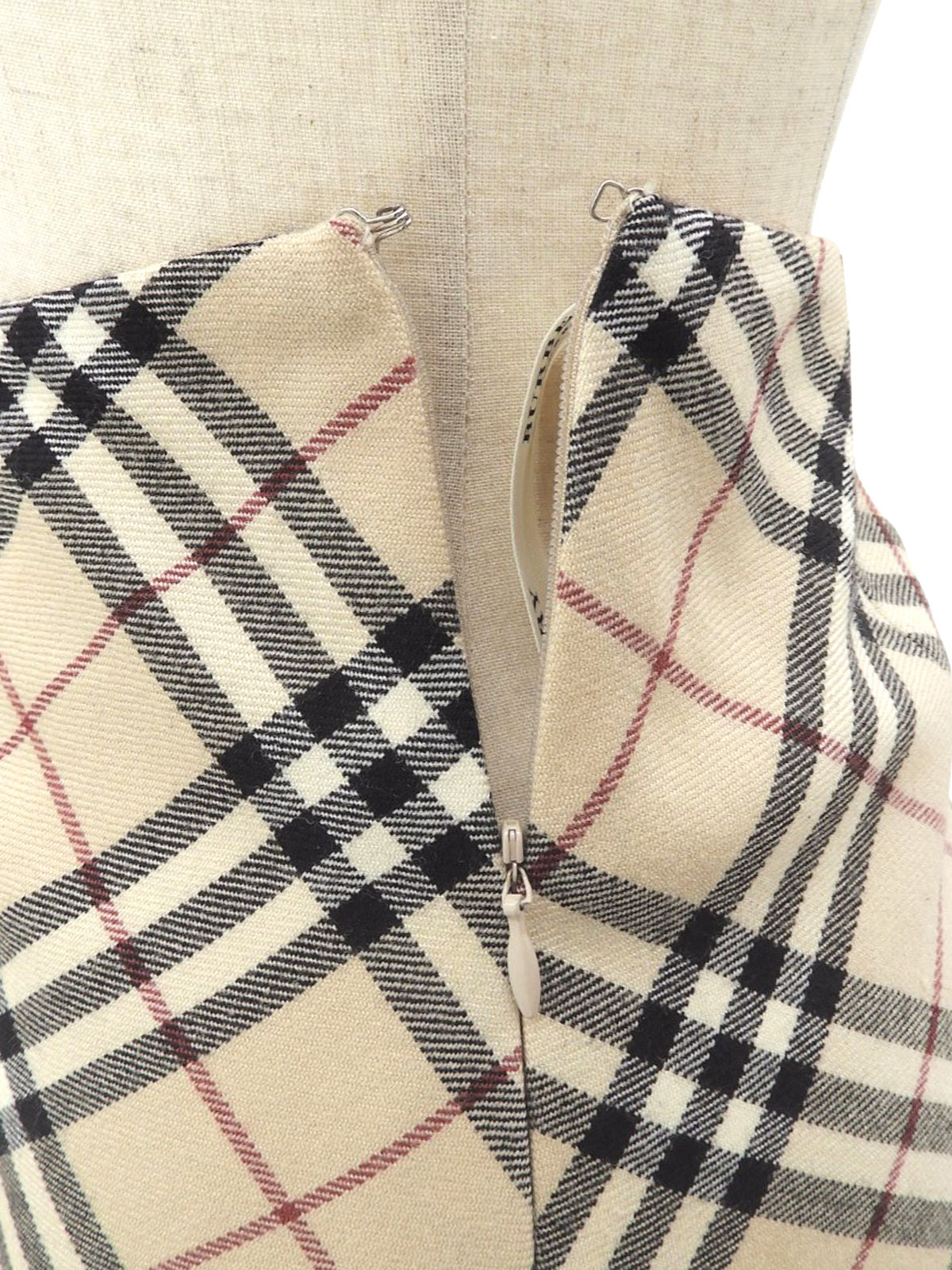 ノバチェックパターンフレアスカート #40 ベージュ