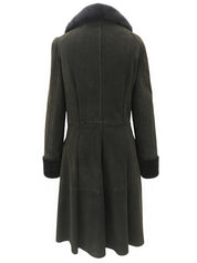 Faux Shearling Coat #42 Khaki/Black