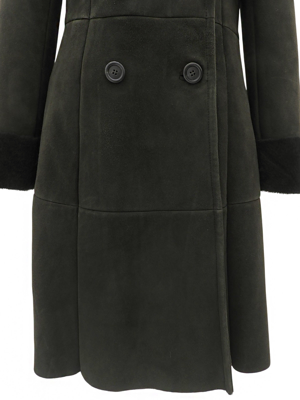 Faux Shearling Coat #42 Khaki/Black