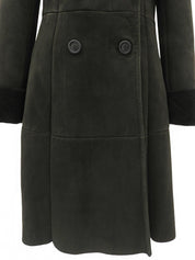 Faux Shearling Coat #42 Khaki/Black