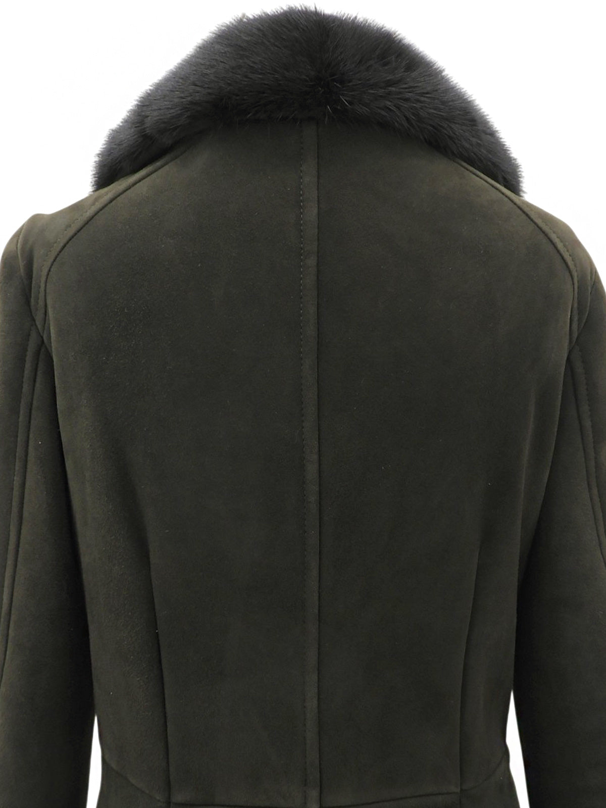 Faux Shearling Coat #42 Khaki/Black