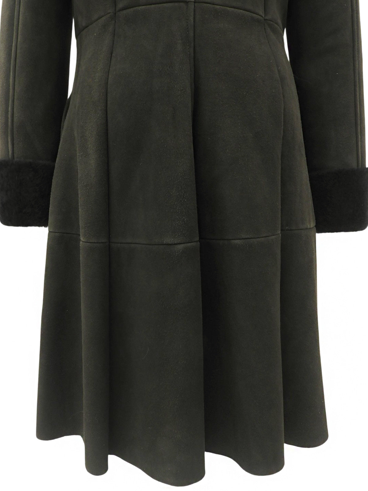 Faux Shearling Coat #42 Khaki/Black