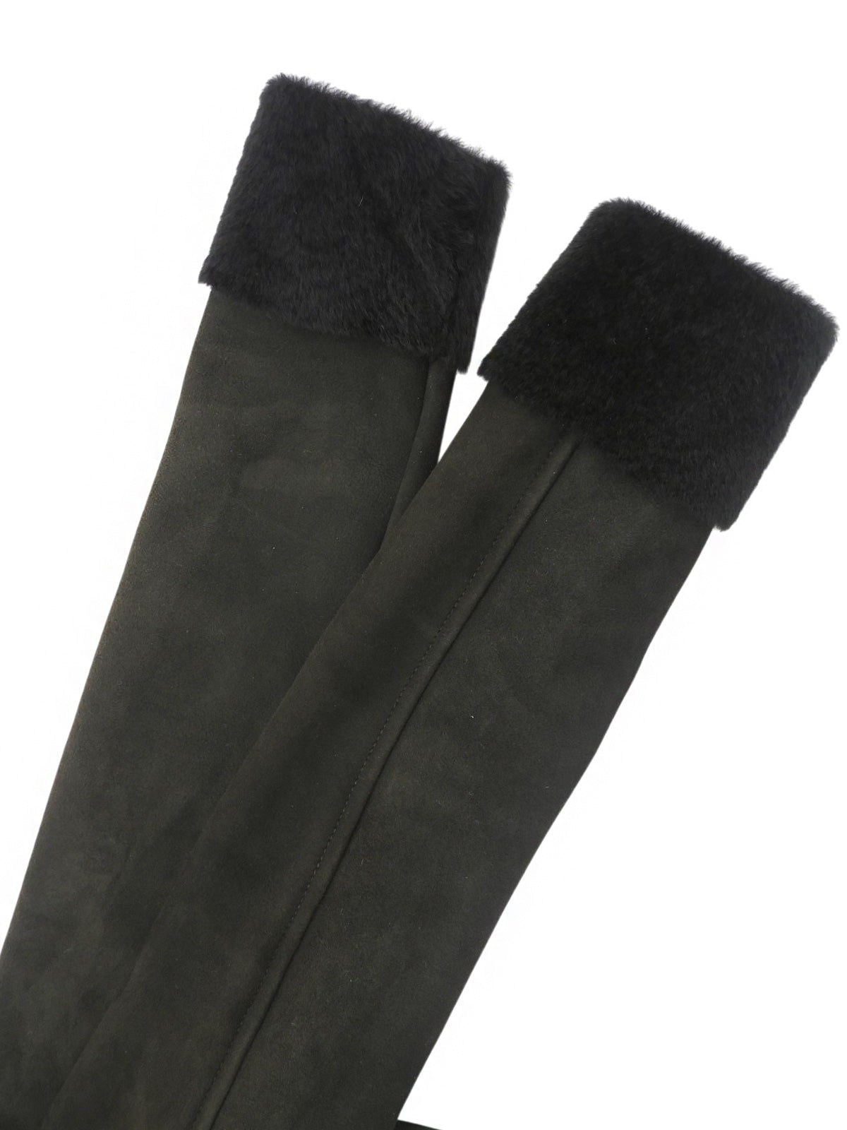 Faux Shearling Coat #42 Khaki/Black