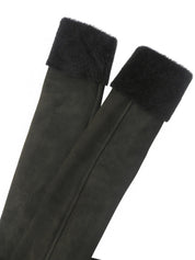 Faux Shearling Coat #42 Khaki/Black