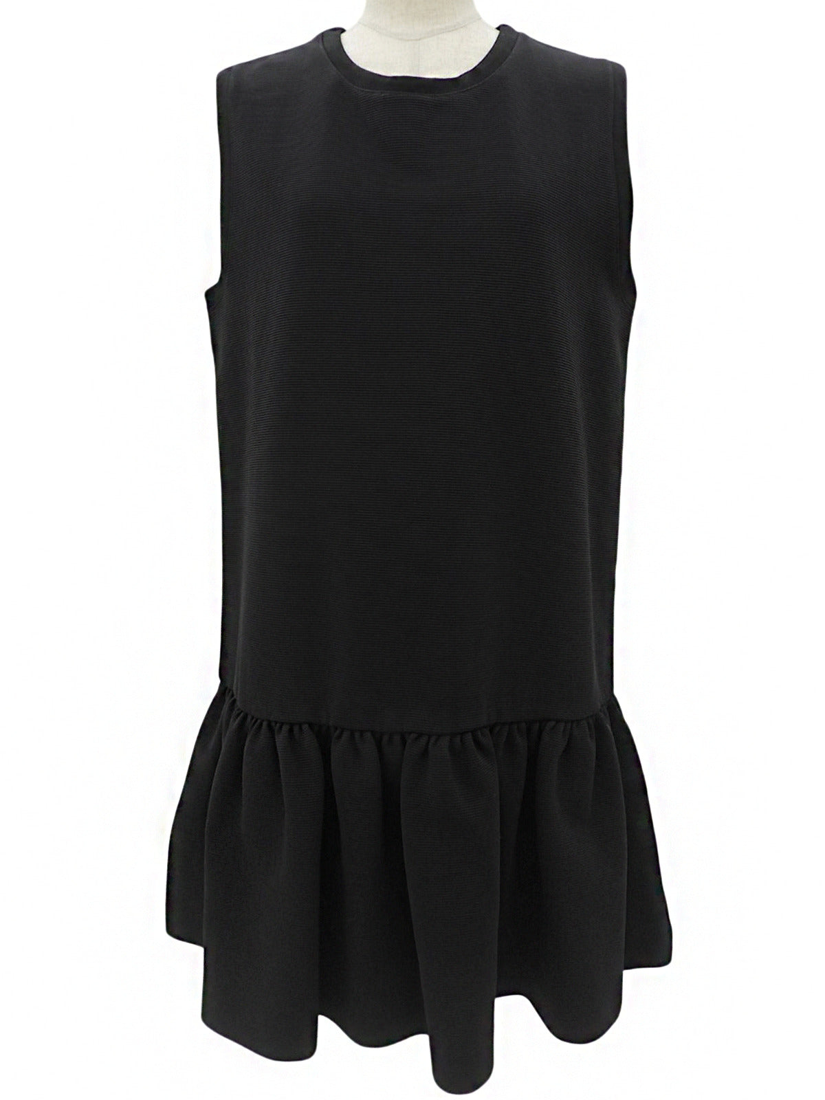 2016 Sleeveless Peplum Dress #XL Black