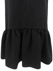 2016 Sleeveless Peplum Dress #XL Black