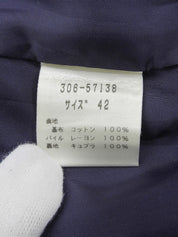 Velour Floral Design Sleeveless Dress #42 Purple
