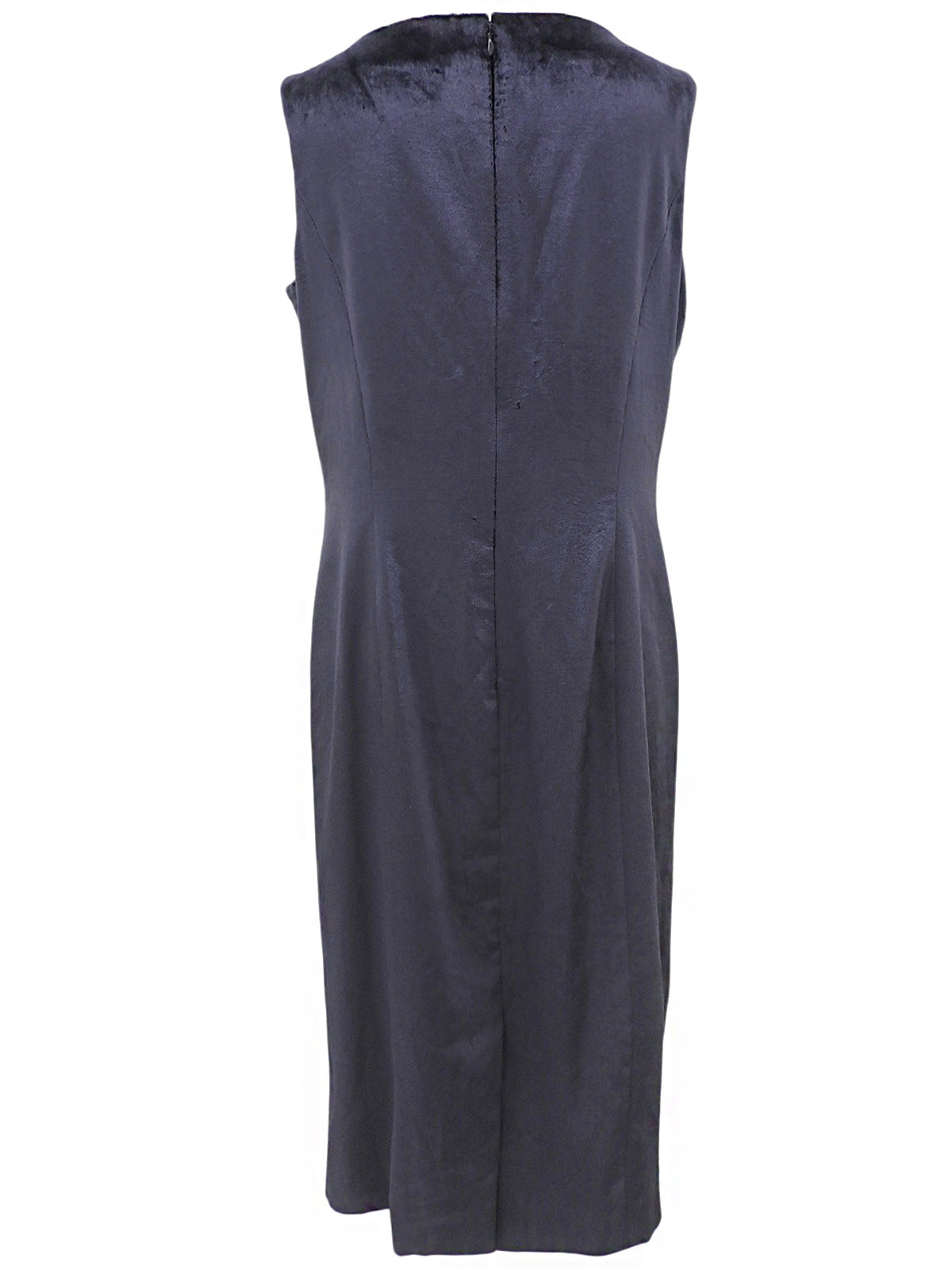 ベロアフラワーデザインノースリーブワンピース #42 パープル