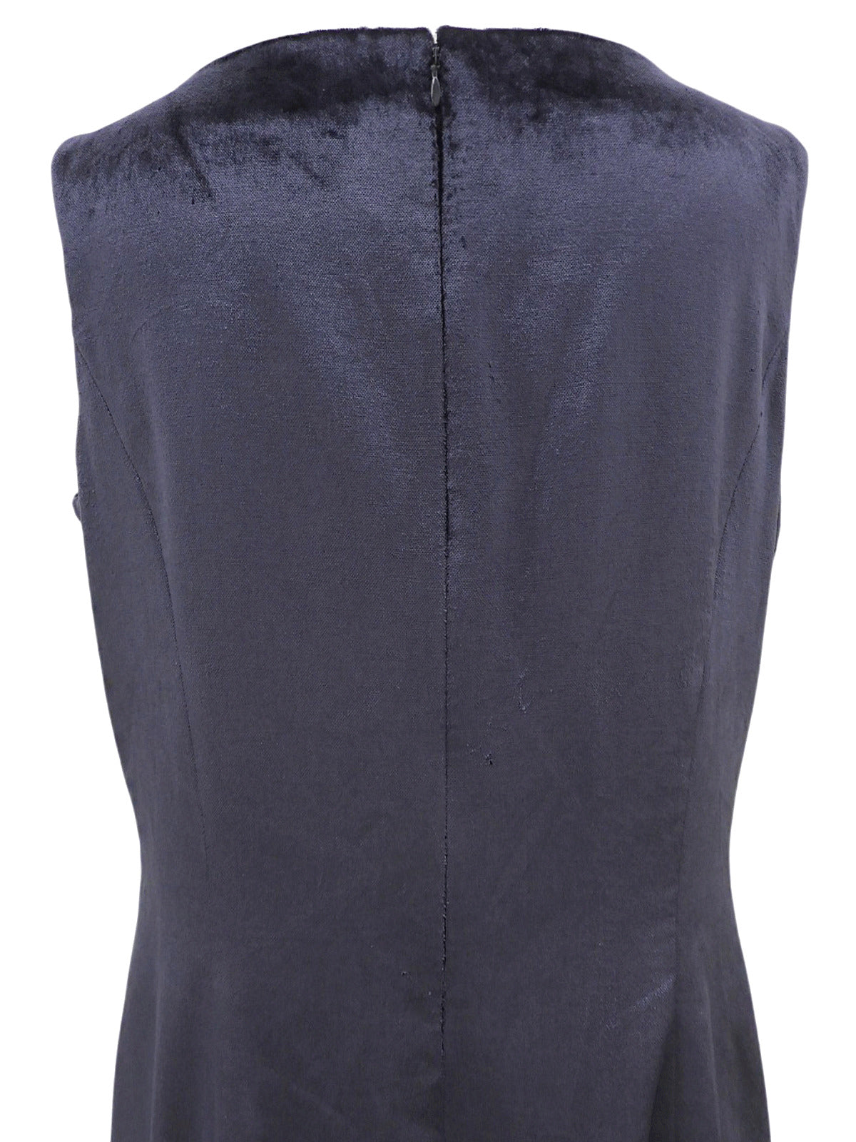 Velour Floral Design Sleeveless Dress #42 Purple