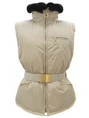 ファーロゴ刺繍ベスト #38 ベージュ