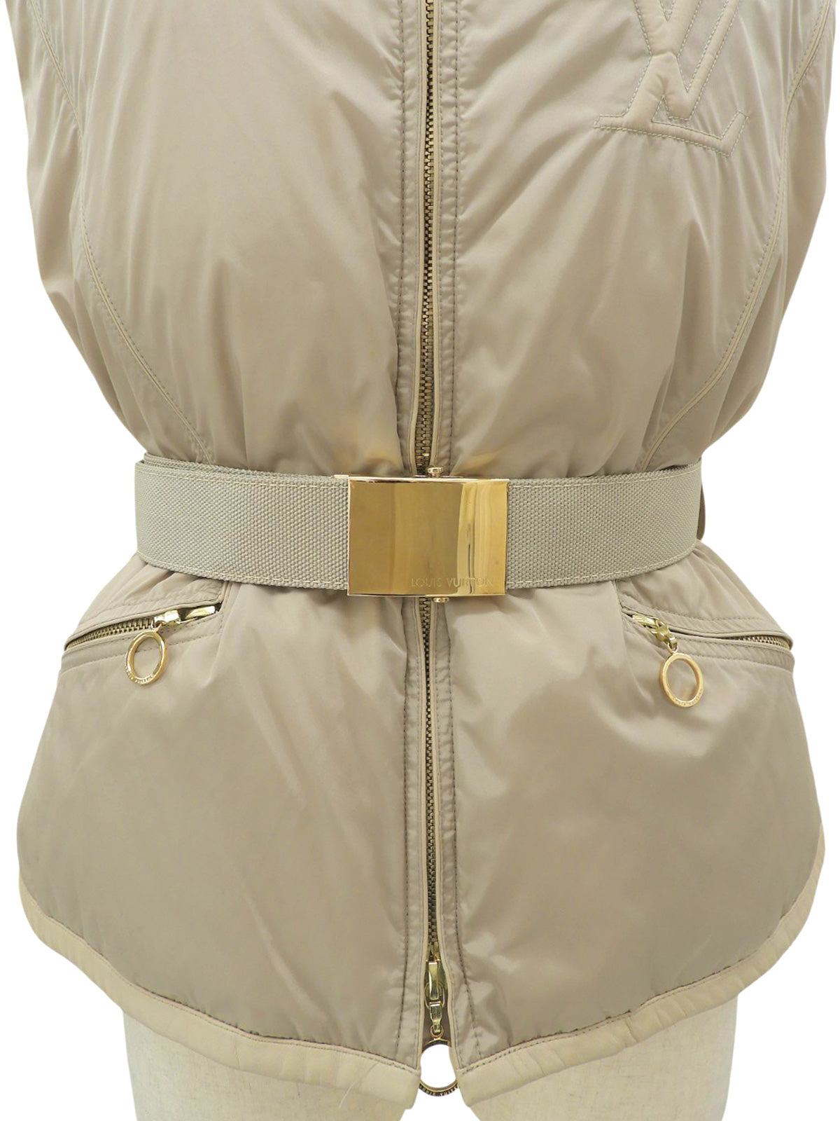 ファーロゴ刺繍ベスト #38 ベージュ