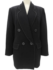 ウールダブルブレストジャケット ブラック