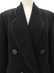 ウールダブルブレストジャケット ブラック