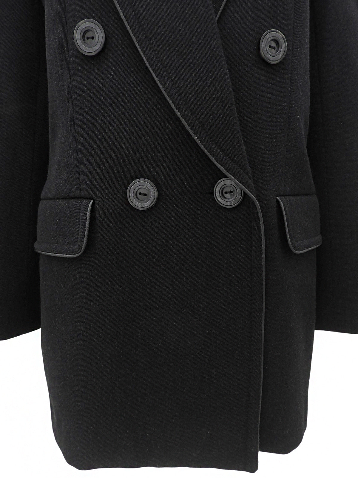ウールダブルブレストジャケット ブラック