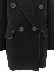 ウールダブルブレストジャケット ブラック