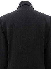 ウールダブルブレストジャケット ブラック