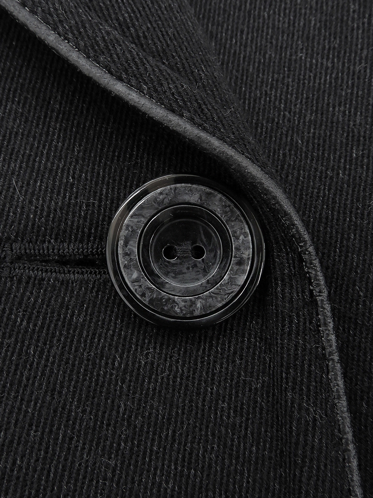 ウールダブルブレストジャケット ブラック