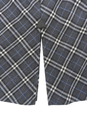 Wool Nova Check Pattern Skirt #38 Gray/Blue