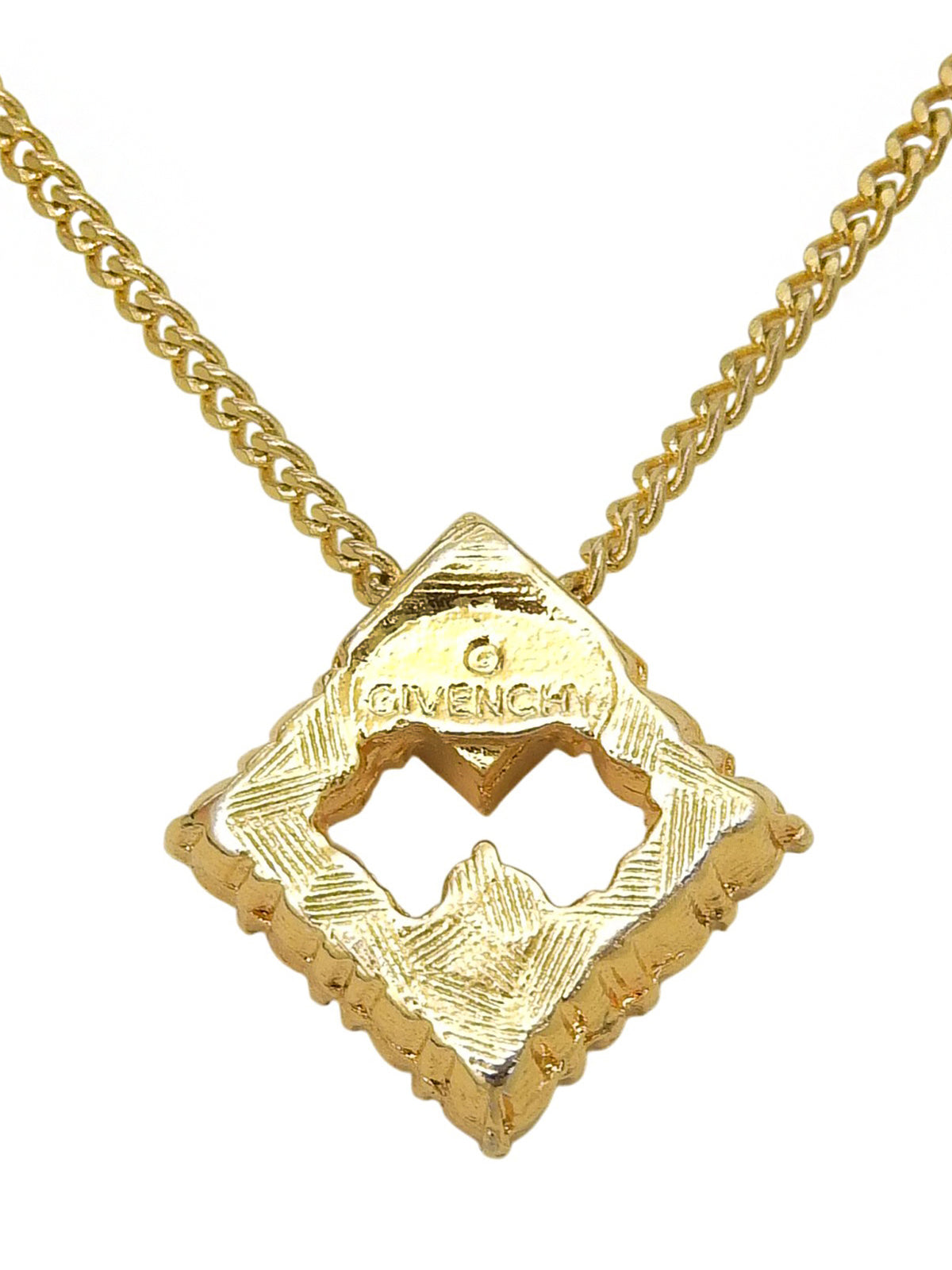 Rhinestone Logo Plate Necklace