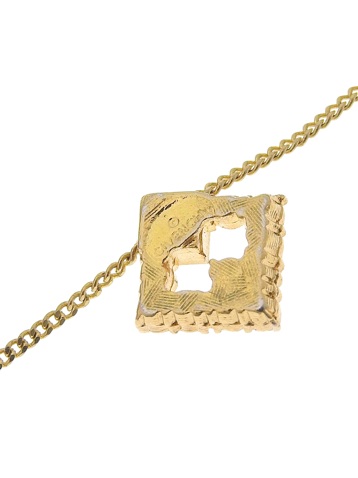 Rhinestone Logo Plate Necklace