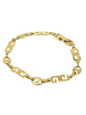 G Logo Plate Chain Bracelet Gold