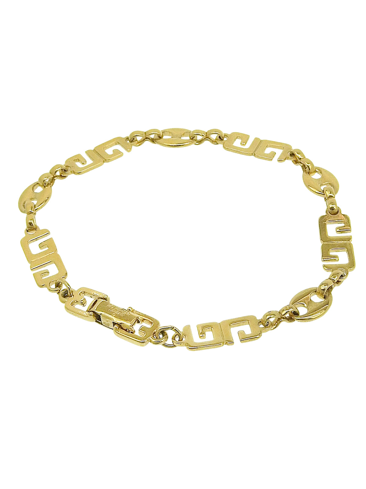 G Logo Plate Chain Bracelet Gold