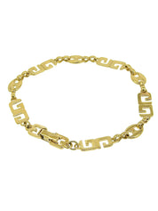 G Logo Plate Chain Bracelet Gold