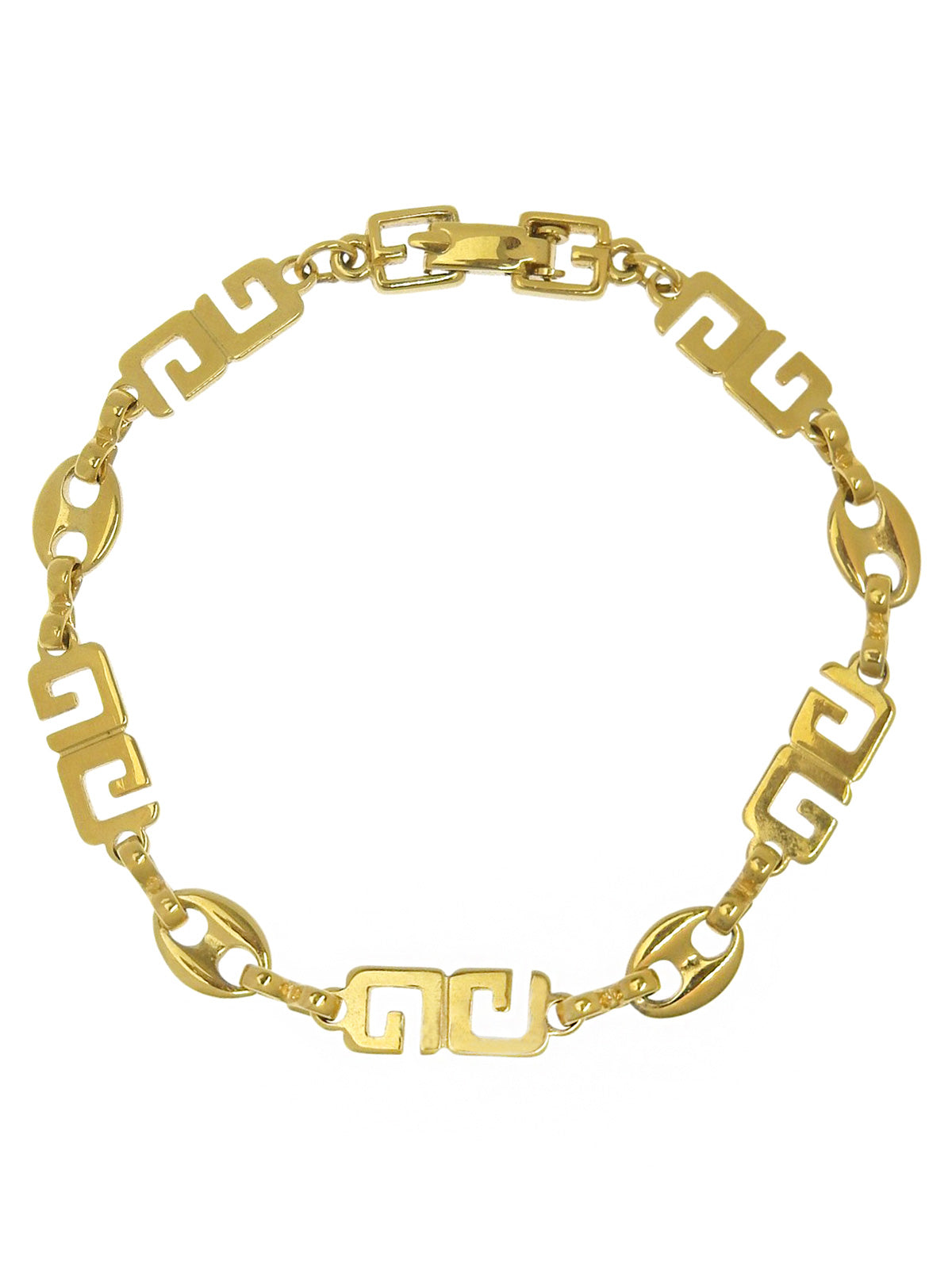 G Logo Plate Chain Bracelet Gold